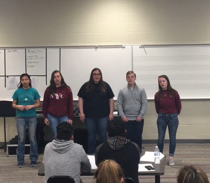 A very good rating in music! --Performed by Madisyn Reichert, Makenna Hoeshe, Jillian Hansen, Konner Kiesel and Ashley Blaha